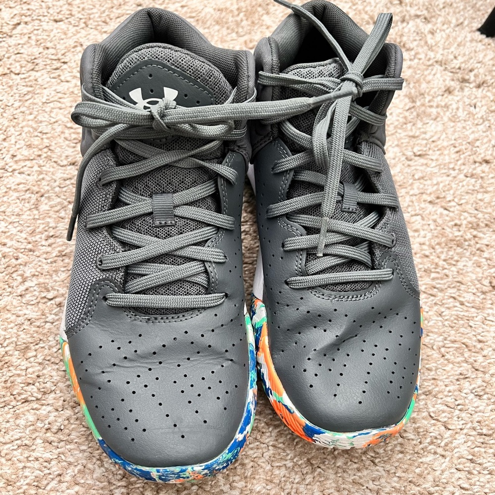 Under Armour Kids Gray Multicolor Sneakers